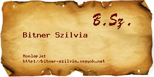 Bitner Szilvia névjegykártya