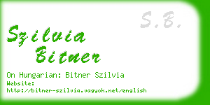 szilvia bitner business card